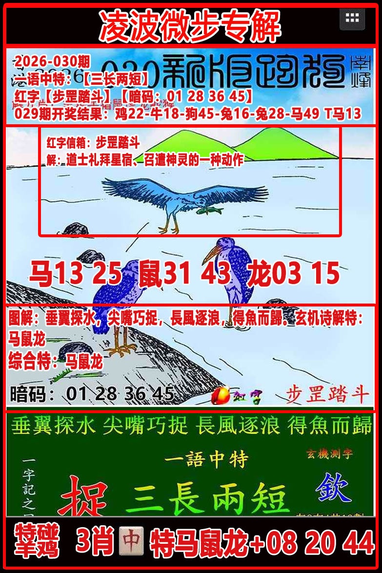 030期凌波微步专解跑狗[图]